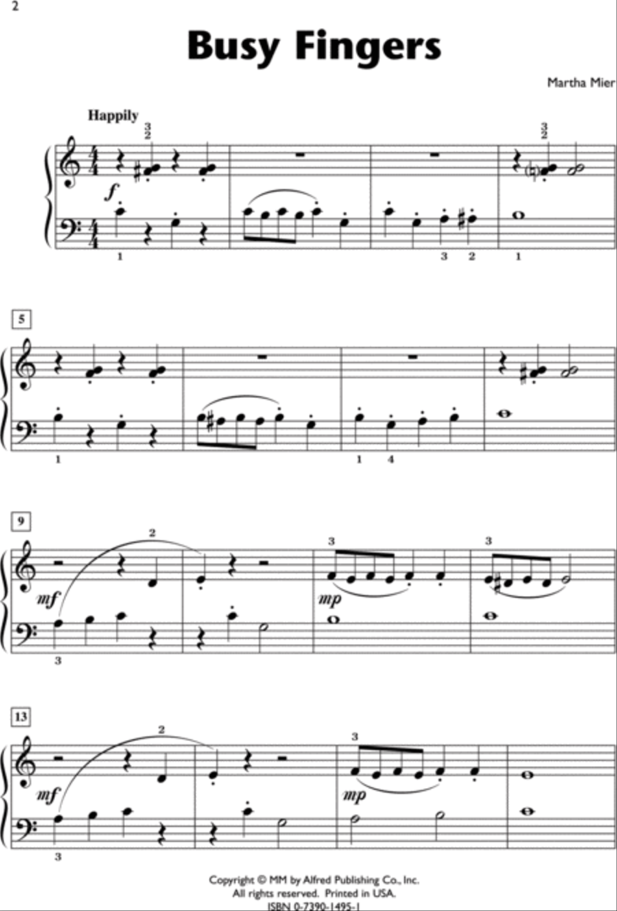 Busy Fingers Easy Piano scores gallery preview page 2