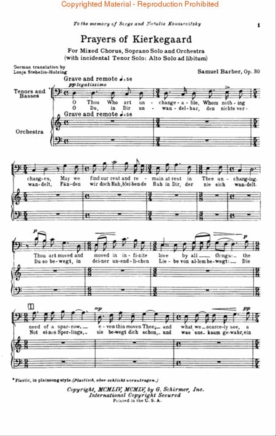 Prayers of Kierkegaard 4-Part scores gallery preview page 2