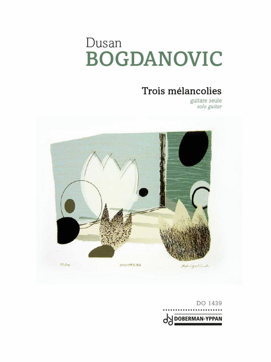 Trois mélancolies Classical Guitar scores gallery preview page 1