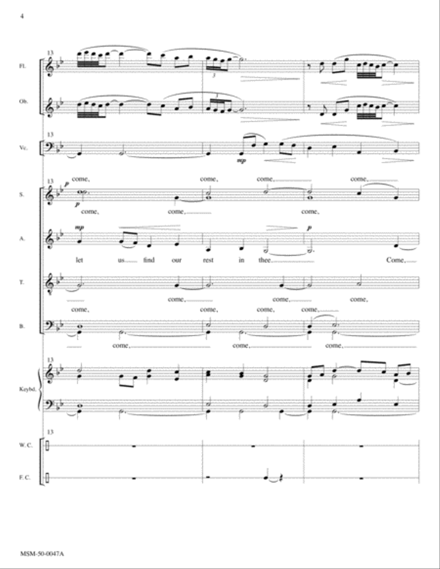 Come, Thou Long-Expected Jesus (Full Score) Choir scores gallery preview page 5