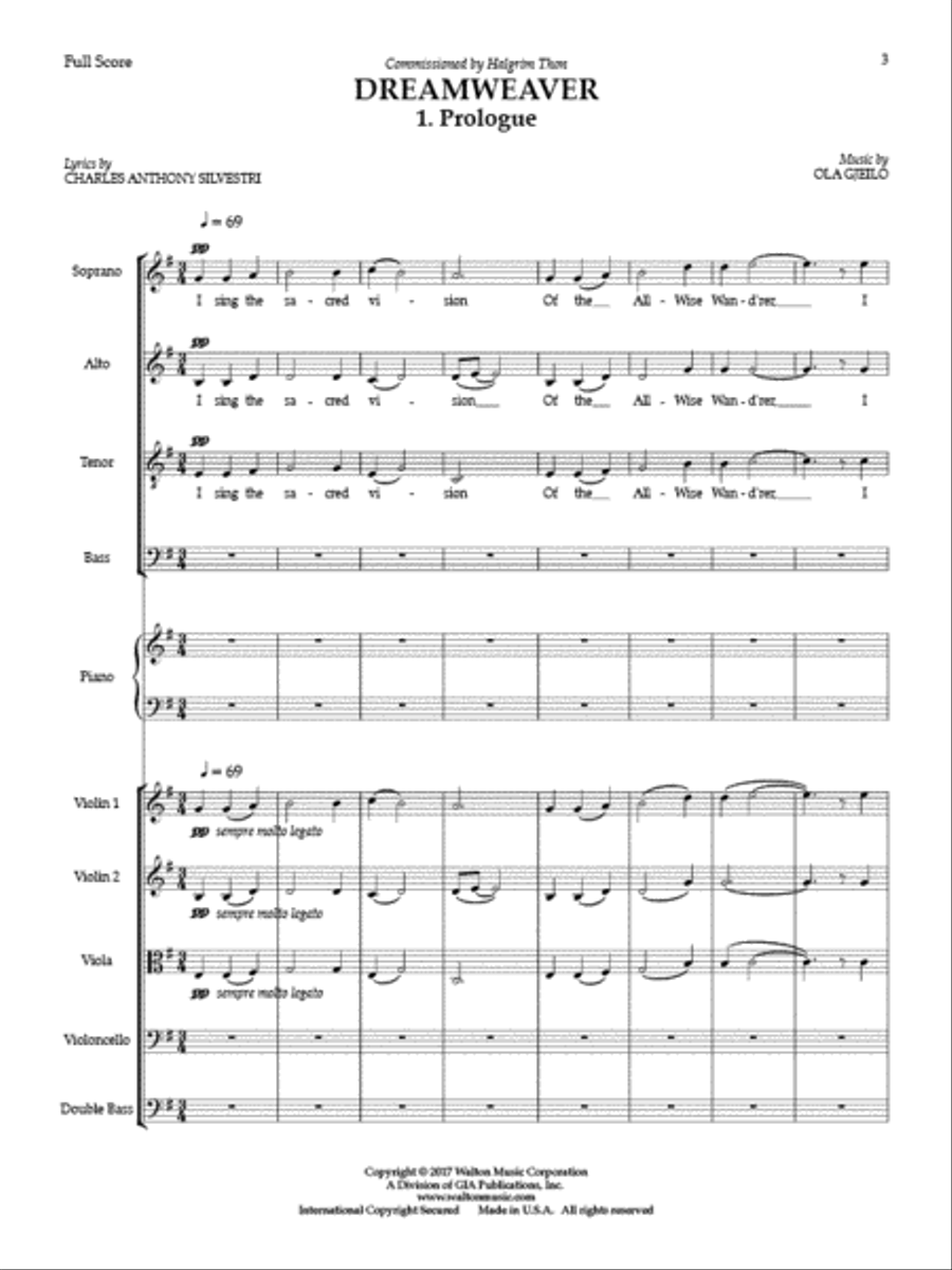Dreamweaver - Full Score & Instrumental Parts Divisi scores gallery preview page 2