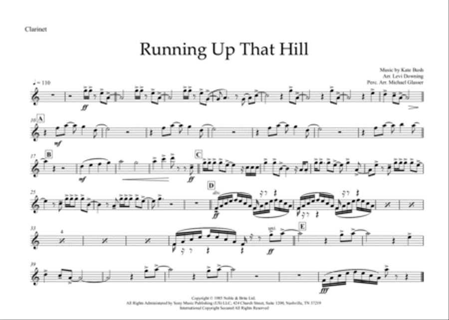 Running Up That Hill Marching Band scores gallery preview page 6