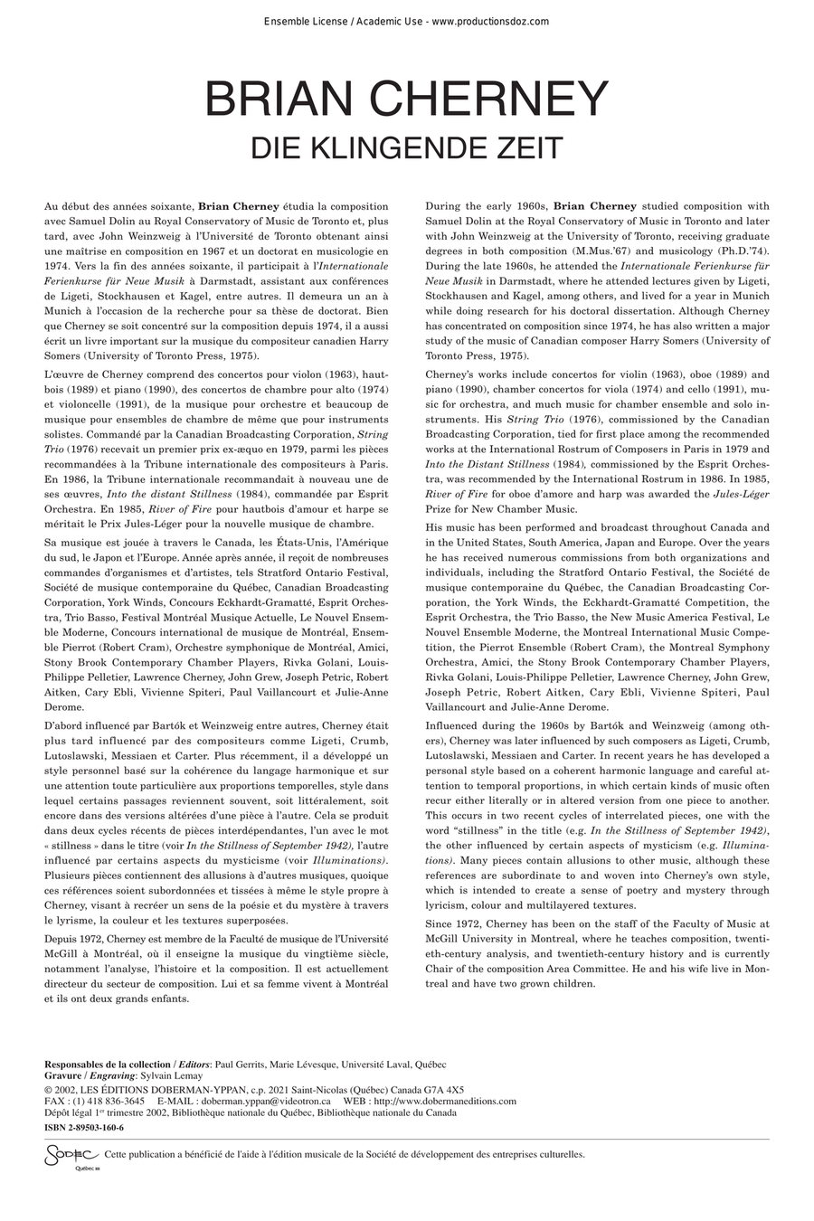 Die klingende Zeit Score scores gallery preview page 1