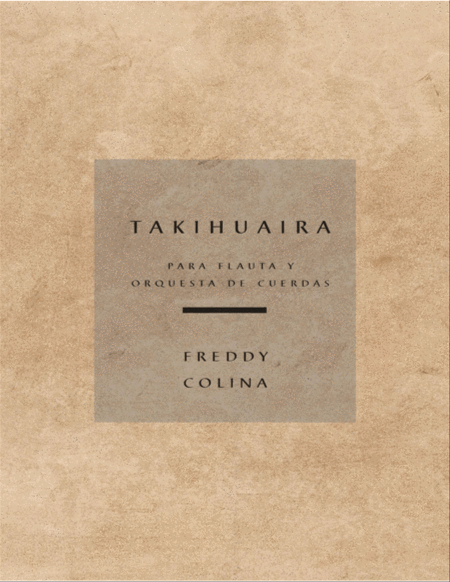 Takihuaira - Para flauta y orquesta de cuerdas Chamber Orchestra scores gallery preview page 1