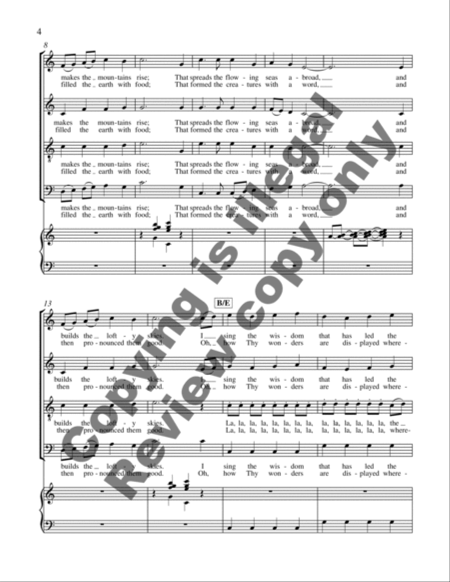 A Song of Praise 4-Part scores gallery preview page 9