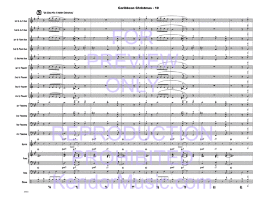 Caribbean Christmas Jazz Ensemble scores gallery preview page 23