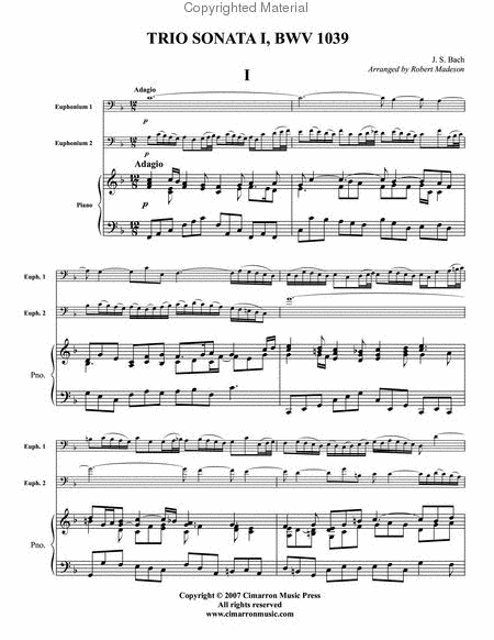 Adagio and Allegro from Trio Sonata, BWV 1039