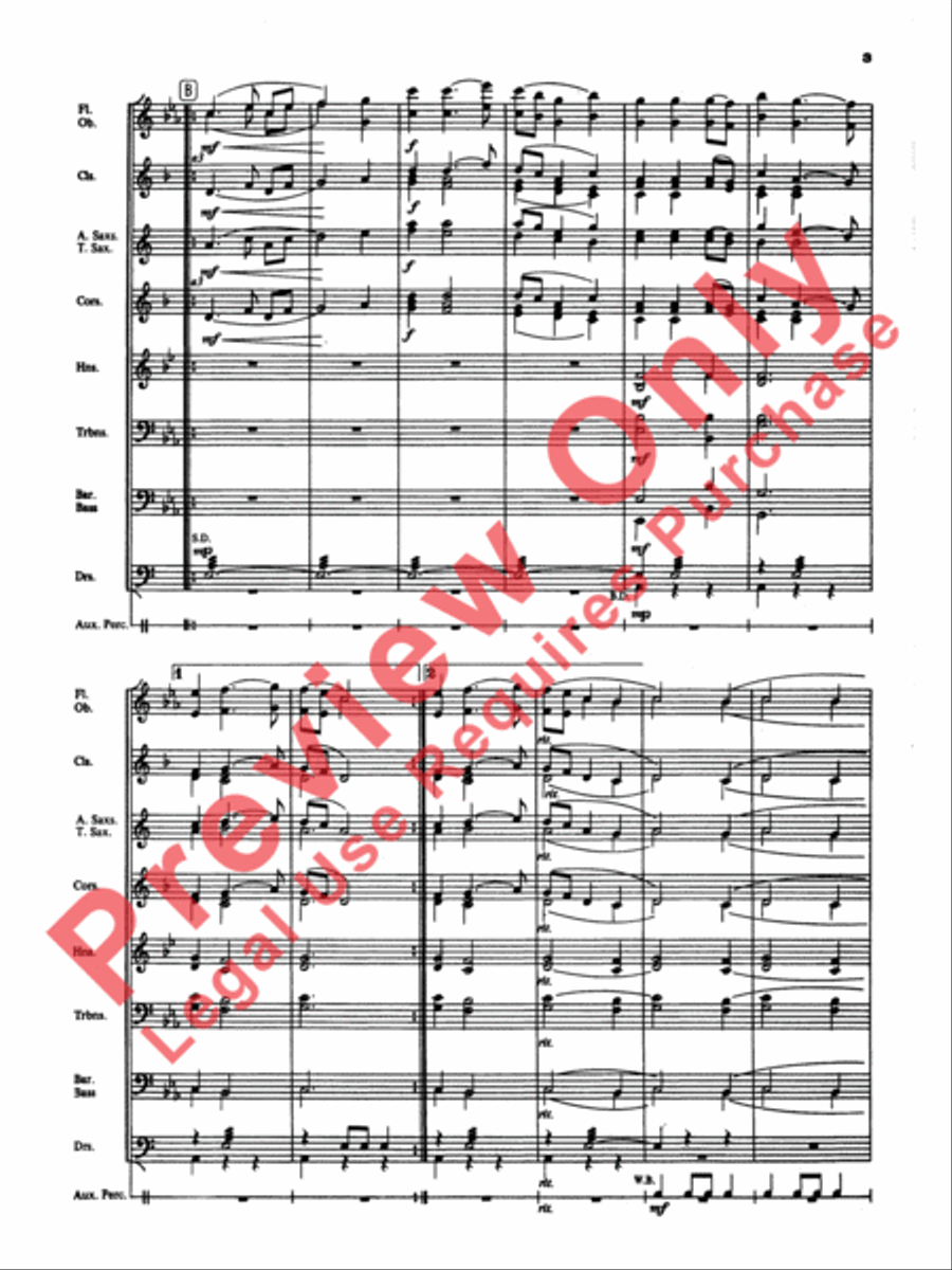 Korean Folk Song Medley Concert Band scores gallery preview page 4