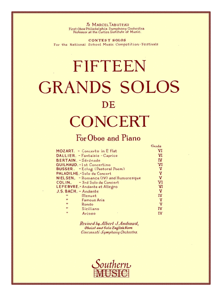 15 Grands Solos de Concert for Oboe and Piano