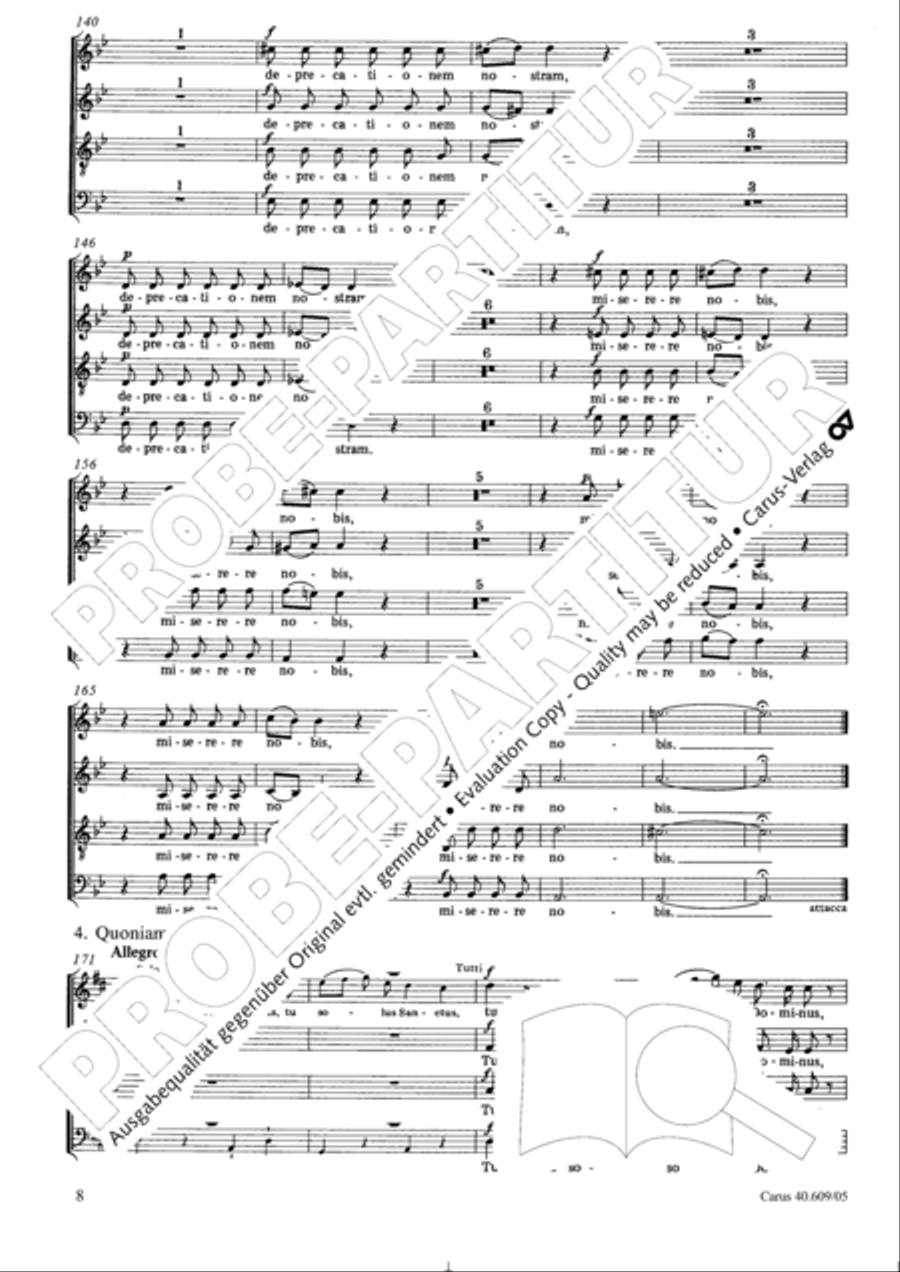 Missa in Angustiis 4-Part scores gallery preview page 9