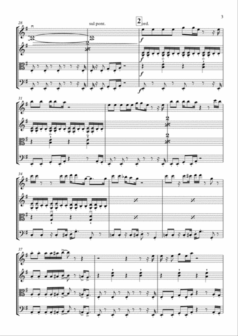 Another One Bites The Dust String Quartet scores gallery preview page 4