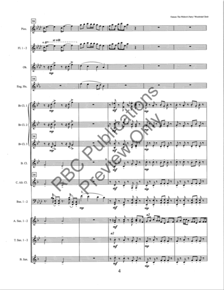 Widow's Party (Score) Widow's Party (Score) Score scores gallery preview page 9
