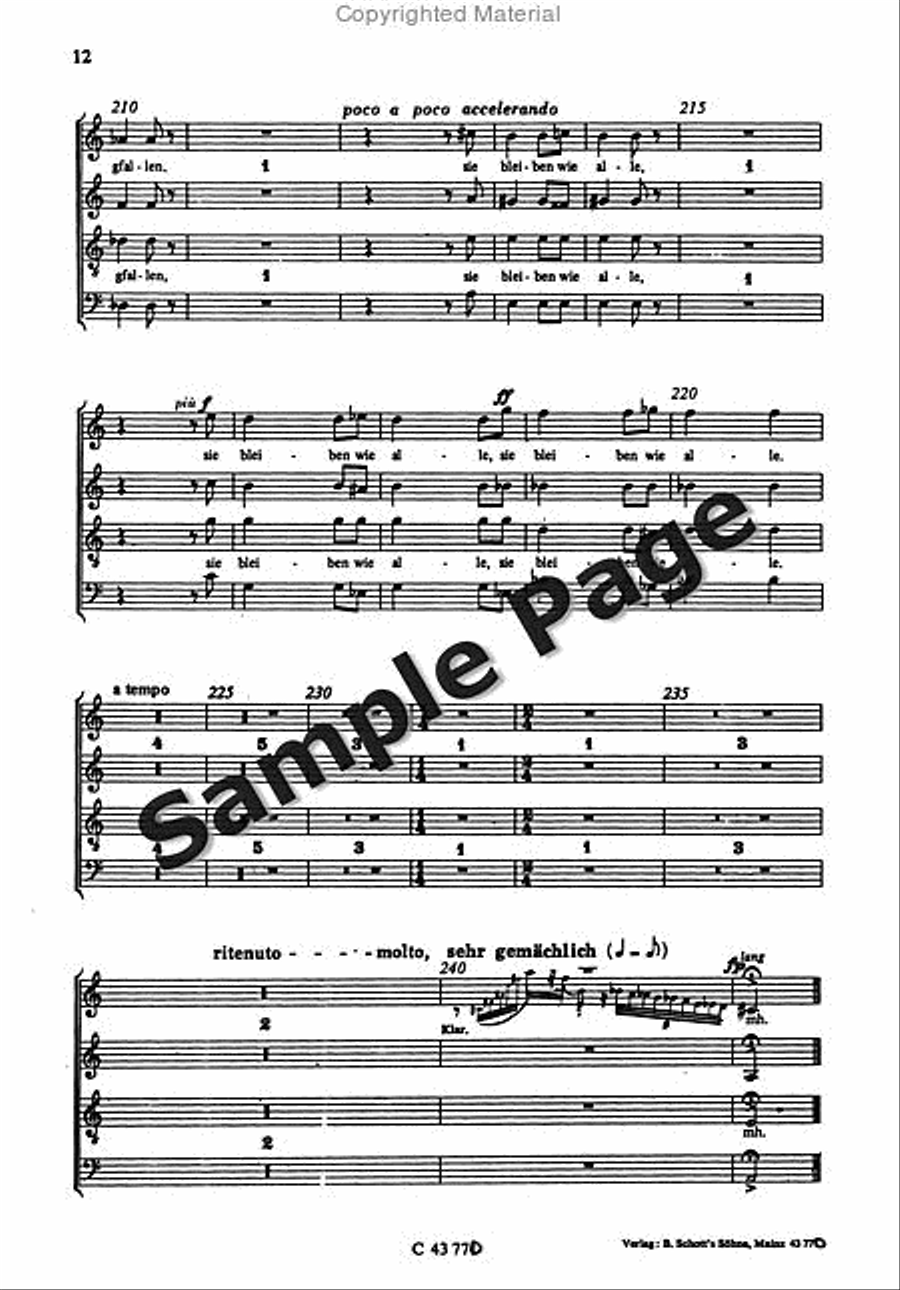 Poos H Antonius Fischpredigt 4-Part scores gallery preview page 13