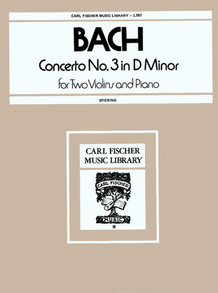 Book cover for Concerto No. 3 in D Minor