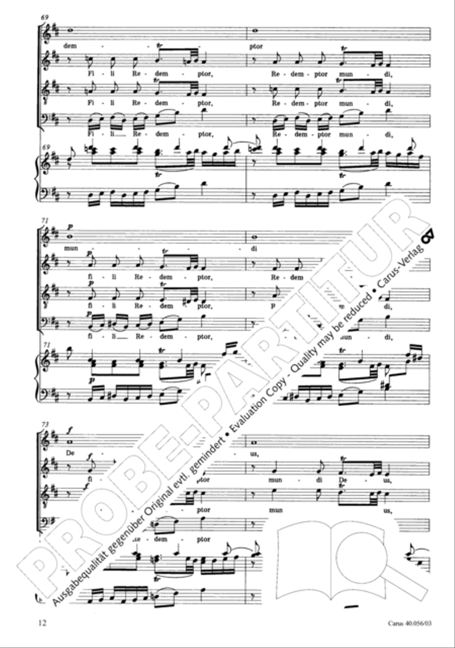 Litaniae Lauretanae B.M.V. in D 4-Part scores gallery preview page 13