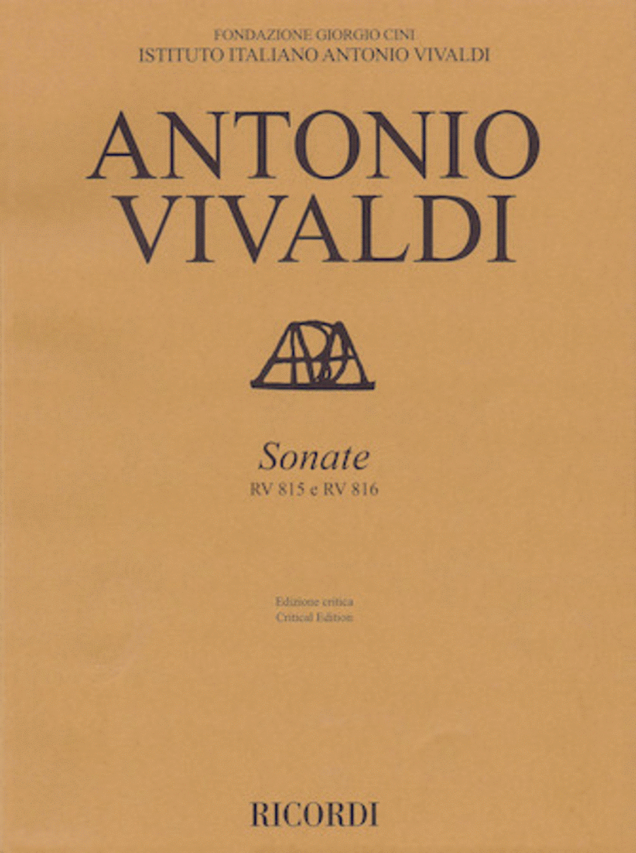 Sonatas, RV 815 and RV 816 Violin scores gallery preview page 1