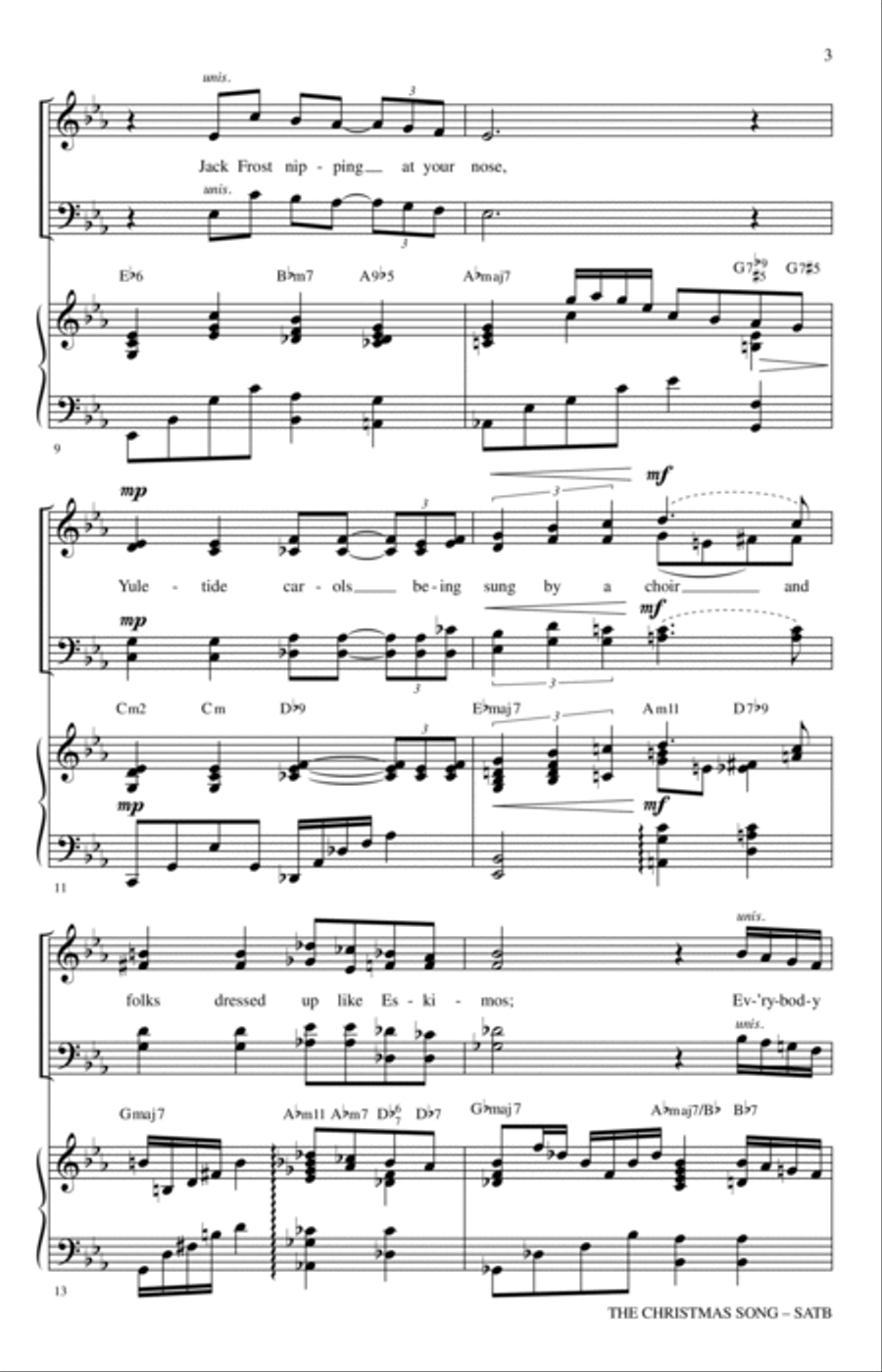 The Christmas Song (Chestnuts Roasting On An Open Fire) 4-Part scores gallery preview page 2