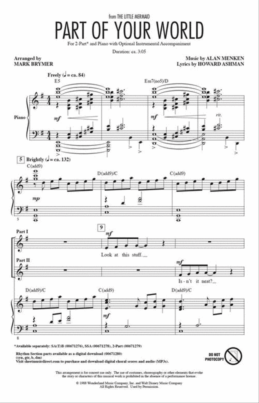 Part of Your World 2-Part scores gallery preview page 3