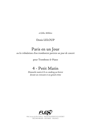 Book cover for Paris en un Jour - 4 - Petit Matin