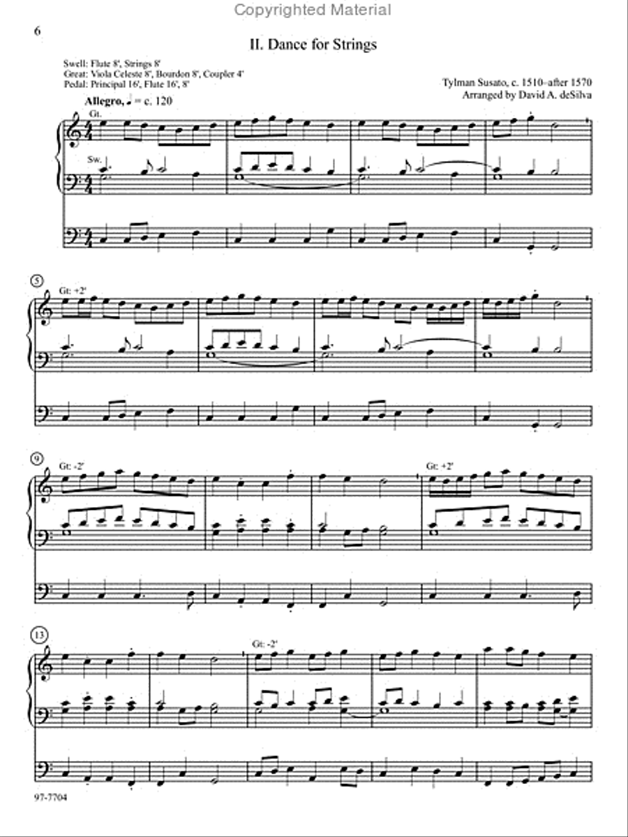 Seven Renaissance Dances Organ - Sheet Music page 3