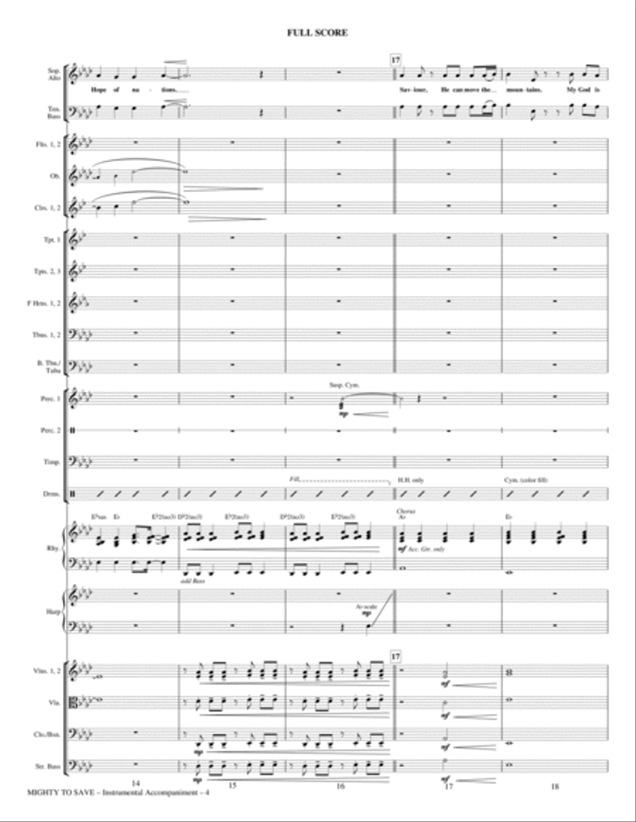 Mighty To Save - Full Score Choir scores gallery preview page 4