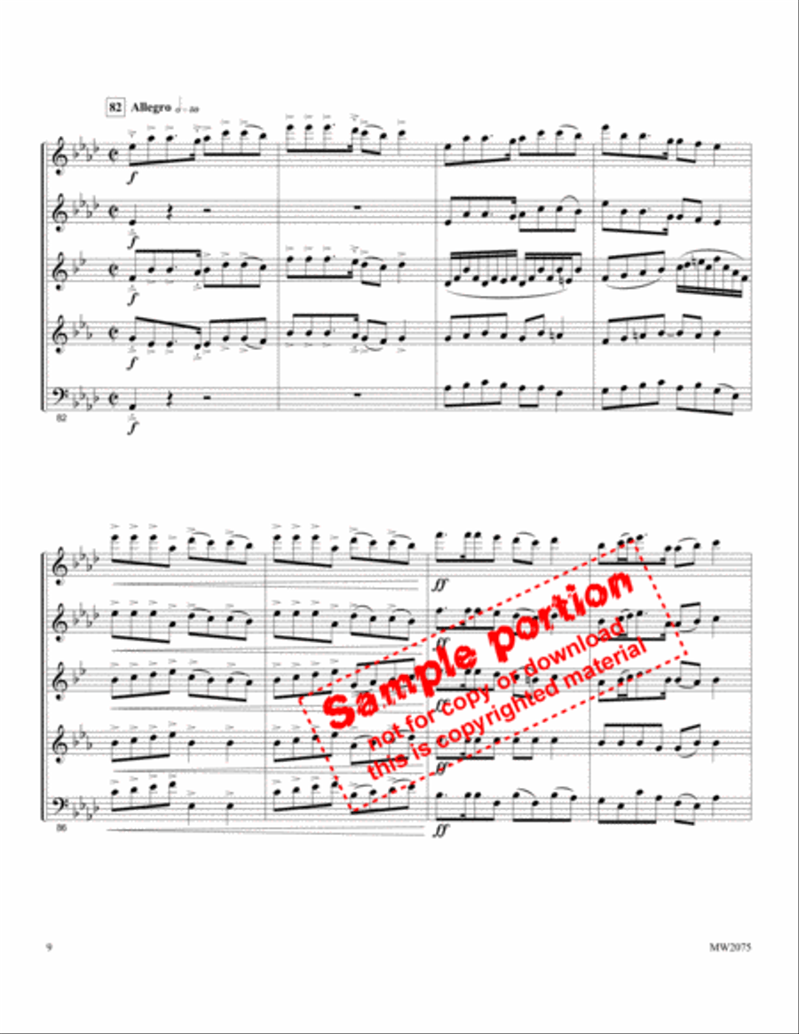 A Christmas Suite for Wind Quintet Woodwind Quintet scores gallery preview page 6