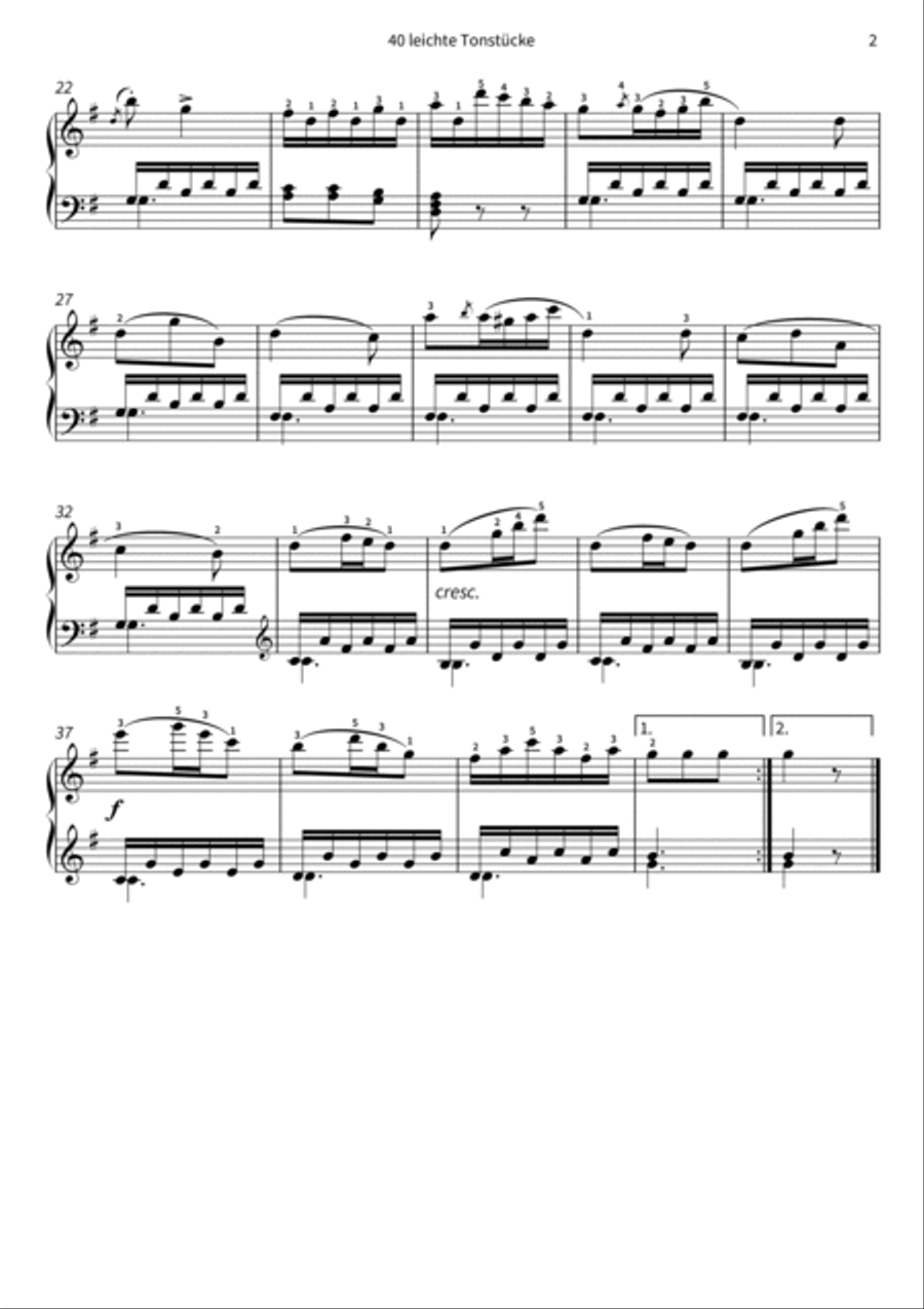 40 leichte Tonstucke Piano scores gallery preview page 4