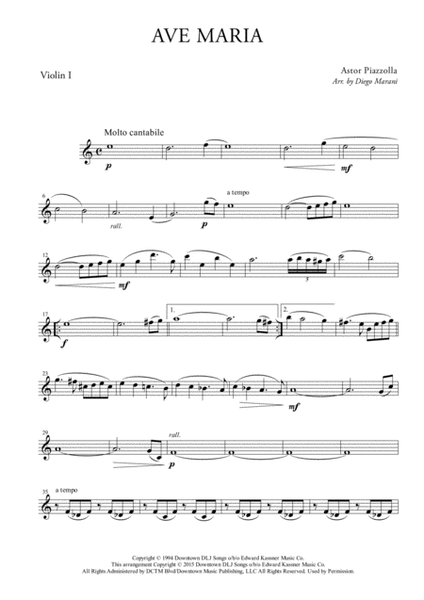 Ave Maria (Tanti Anni Prima) for String Quartet image number null