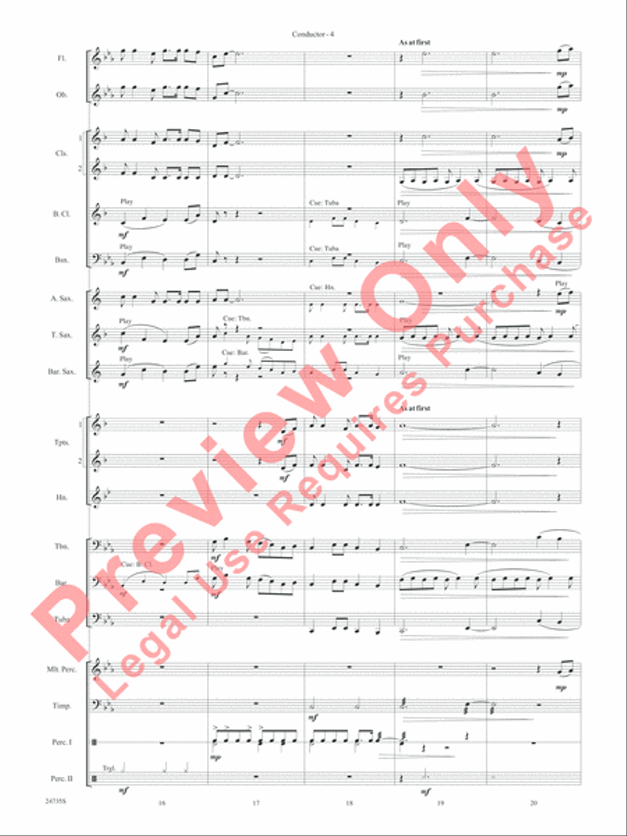 River Valley Legacy (I. River Echoes, II. Railroads, III. Machines, IV. Traditions) Concert Band scores gallery preview page 7