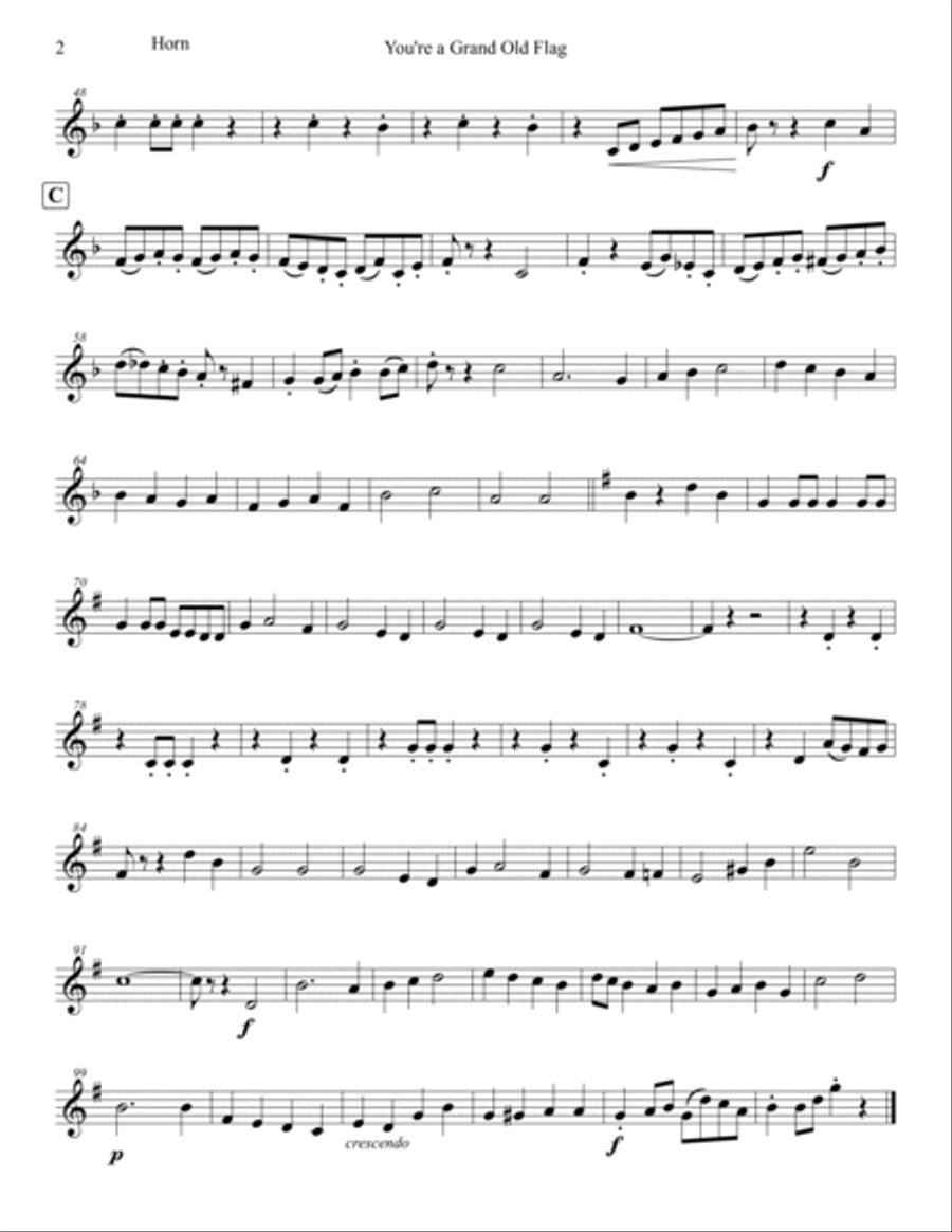 You're a Grand Old Flag Brass Ensemble scores gallery preview page 2