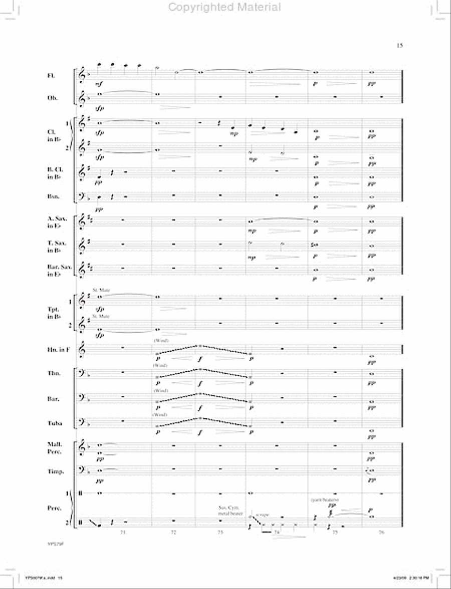 Whispering Pines Concert Band scores gallery preview page 16