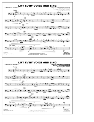 Lift Ev'ry Voice and Sing (arr. Paul Murtha) - Baritone B.C. (Opt. Tbn. 2)