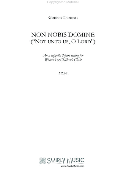 Non nobis, Domine ('Not unto us, O Lord')