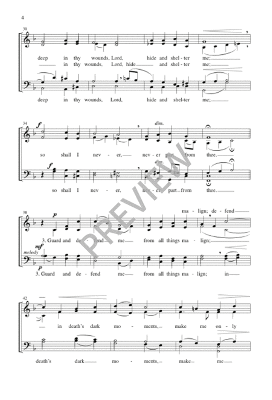 Soul of My Savior Soul of My Savior 4-Part scores gallery preview page 4
