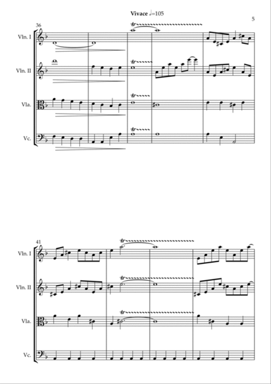 String Quartet No. 1 String Quartet scores gallery preview page 5