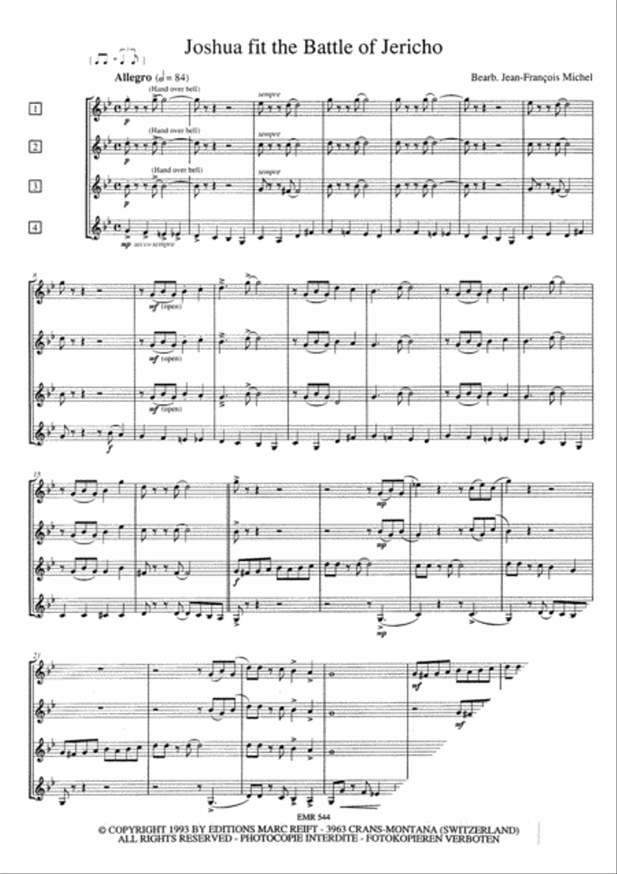 3 Spirituals 3 Spirituals Clarinet Quartet scores gallery preview page 3