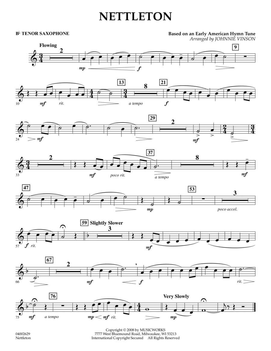 Nettleton - Bb Tenor Saxophone