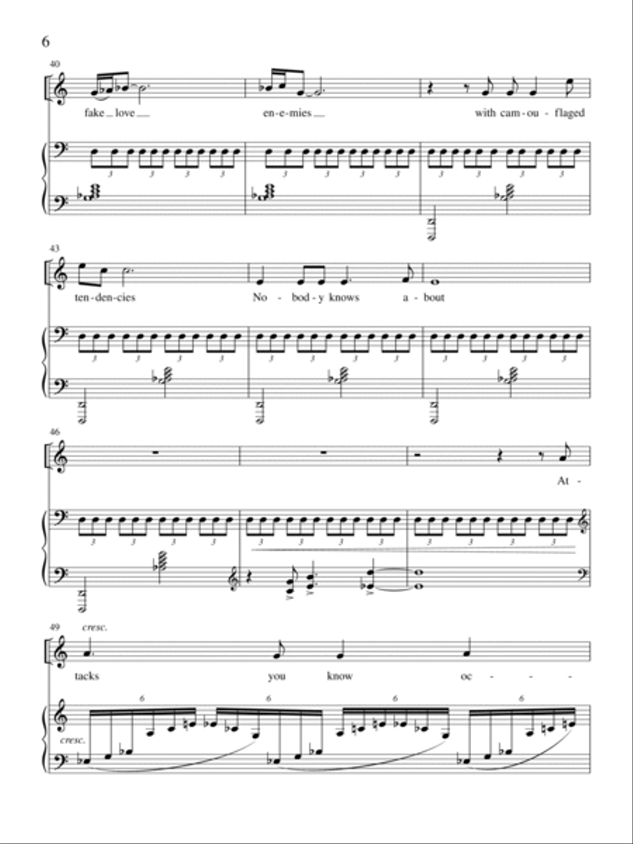 Nobody Knows Soprano Voice scores gallery preview page 6