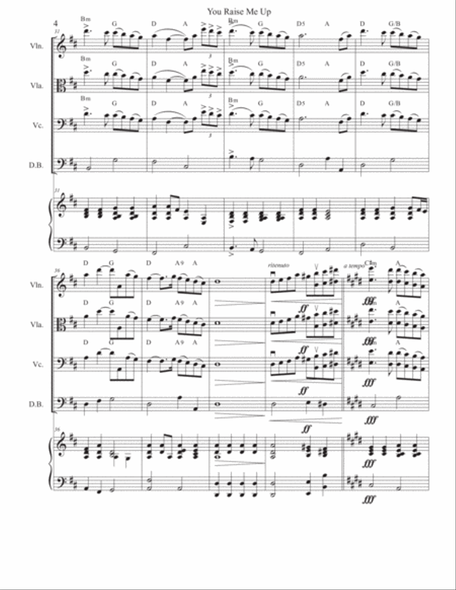 You Raise Me Up Cello scores gallery preview page 4