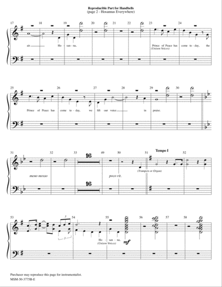 Hosannas Everywhere Choir scores gallery preview page 2