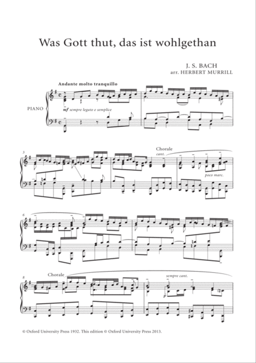 Was Gott thut, das ist wohlgethan (What God hath done is rightly done), BVW 75 Piano Solo scores gallery preview page 2