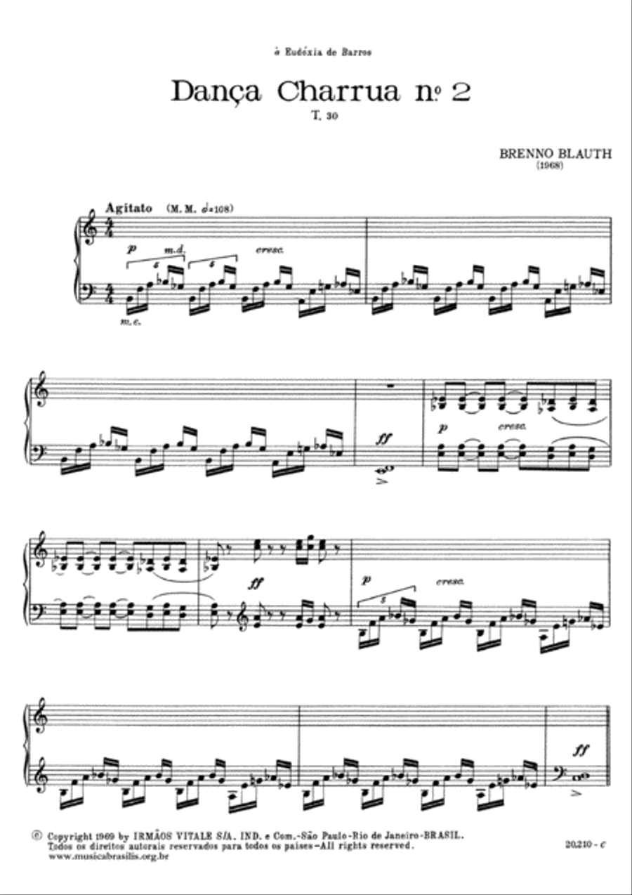 Dança Charrua n. 2 Piano Solo scores gallery preview page 3
