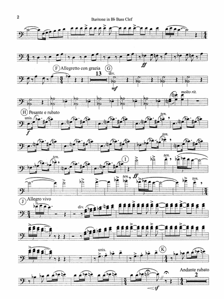 Symphonic Dance No. 3 ("Fiesta"): WP B-flat Baritone B.C.