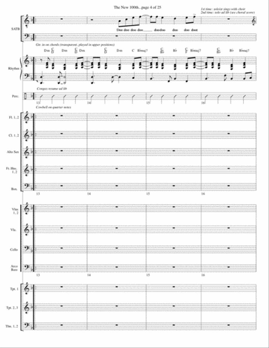 The New 100th--full score and parts 4-Part scores gallery preview page 4
