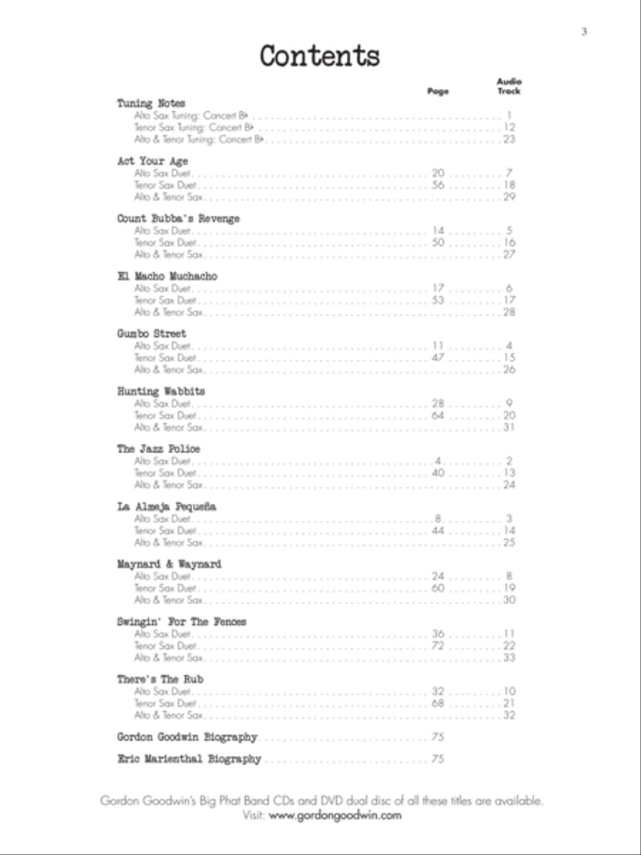 Gordon Goodwin's Big Phat Jazz Saxophone Duets Woodwind Duet scores gallery preview page 3