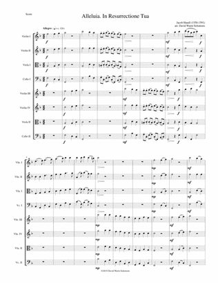 Alleluia In Resurrectione Tua arranged for string octet or string orchestra