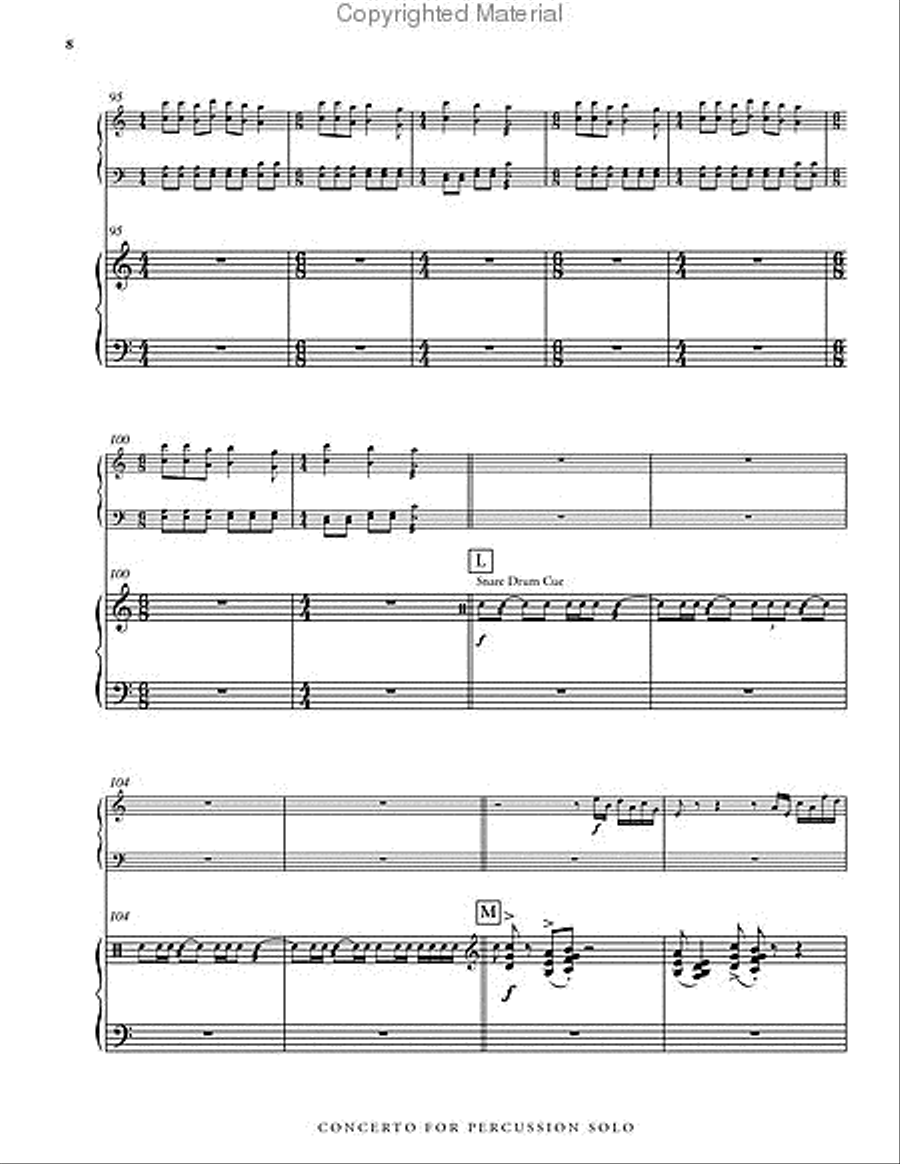 Concerto for Percussion Solo (piano reduction) Percussion Ensemble scores gallery preview page 9