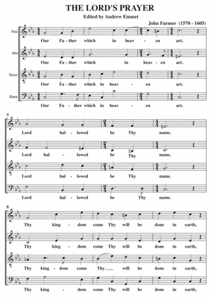 Book cover for The Lord's Prayer A Cappella SATB