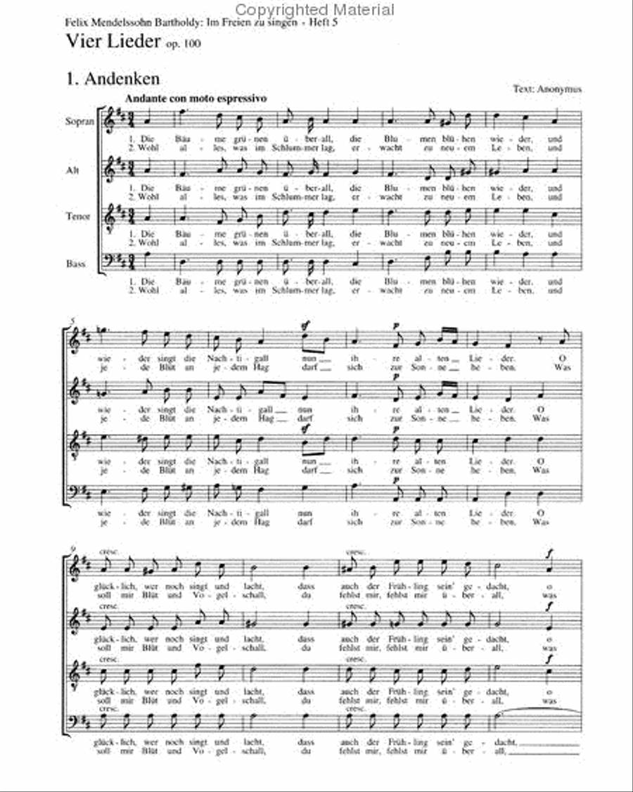 Vier Lieder (Heft 5)