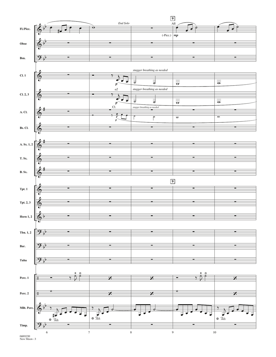 New Moon (The Meadow) - Full Score Concert Band scores gallery preview page 3